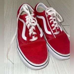 6.5 Red Vans! (Worn outside once)